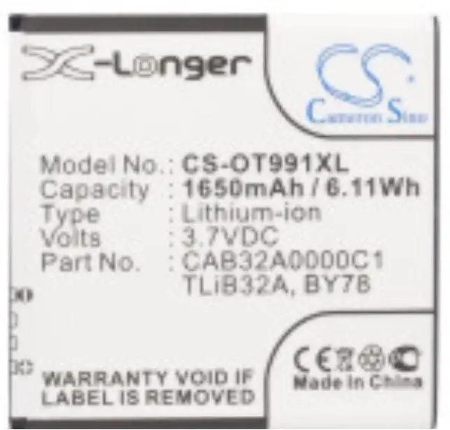 Аккумулятор cameron sino 1650 мАч для ALCATEL One Touch 6010 6010D 916 916D 991 991D 992 OT-6010 батарея | Мобильные