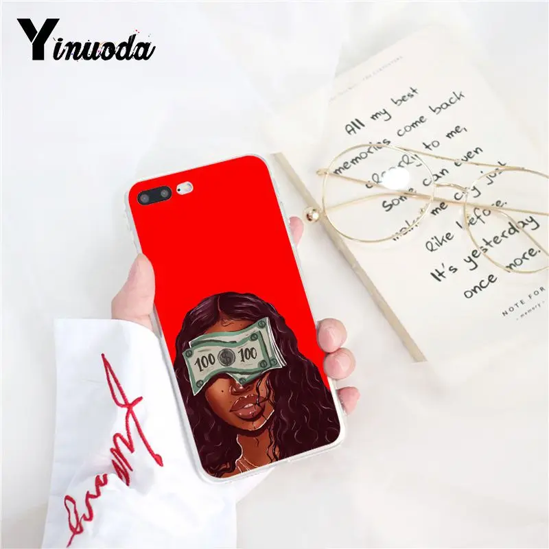 Funny Black Head Girl Make Money Not Friends Women Candy Red