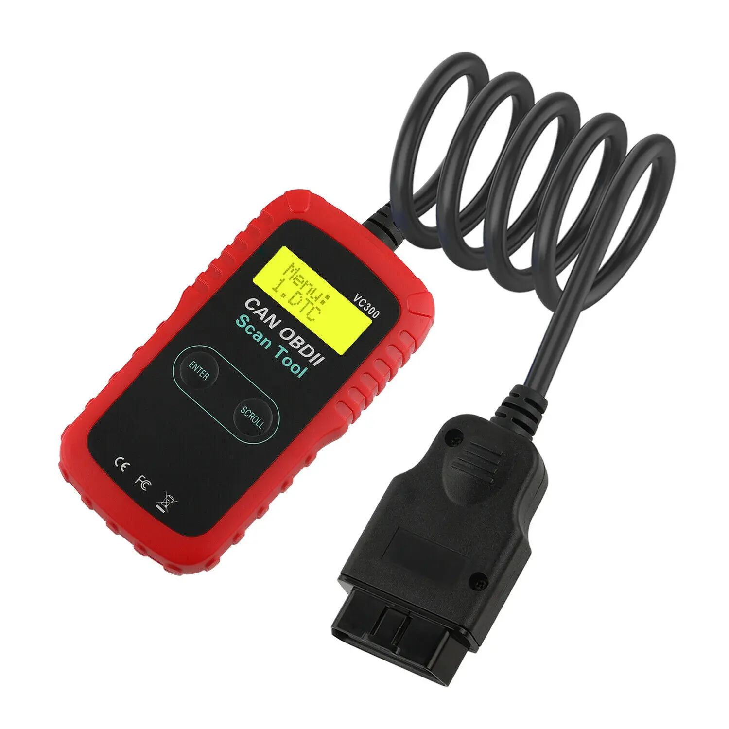 Автомобильный OBD2 считыватель кодов OBD2 сканер автомобильный диагностический инструмент для проверки неисправностей двигателя VC300 VC300 автоматический мобильный диагностический инструмент