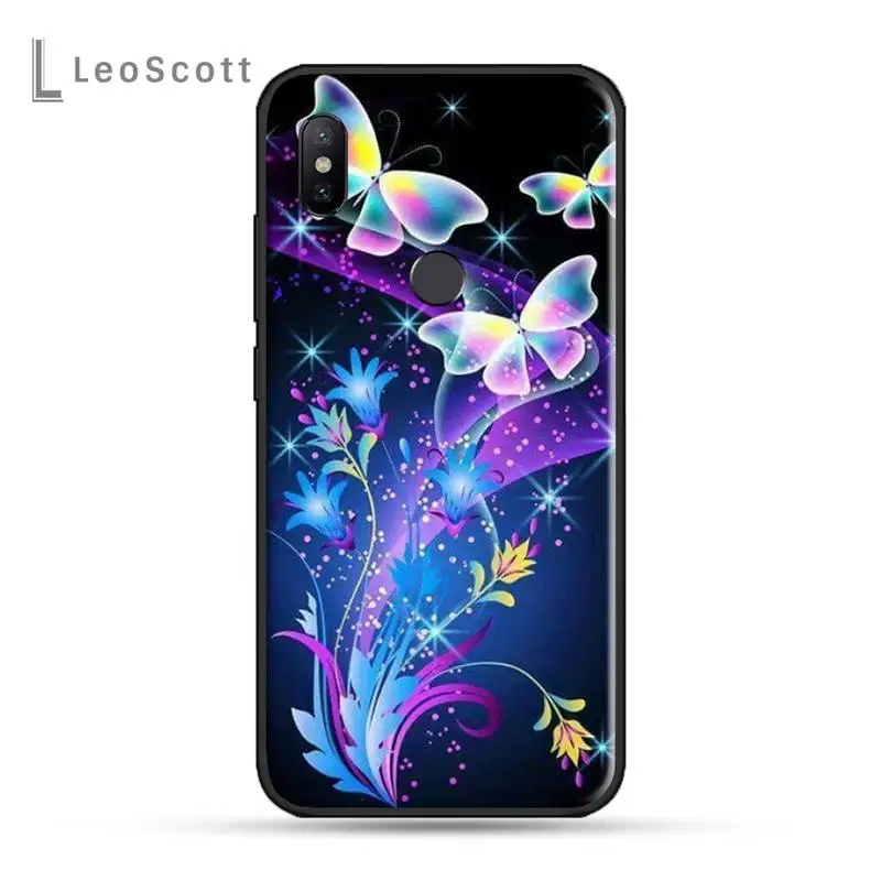Colorful Lilies butterfly animal Phone Case For Xiaomi Redmi 7 8 9t a3 9se k20 mi8 max3 lite 9 note 9s 10 pro best flip cover for xiaomi