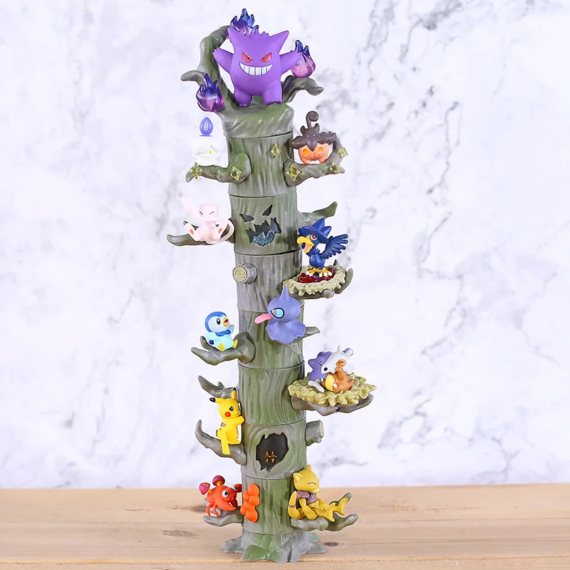 Monster Figures Gengar Mew Ditto Cubone Litwick Pumpkaboo Paras Abra Piplup Shuppet Murkrow Mini Toys 8 шт./компл.|Игровые