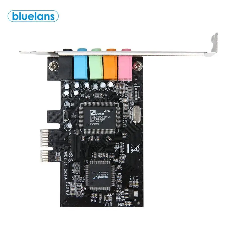 Встроенная звуковая карта 5 1 PCI 32 бит Express x1 PCI-E 5.1ch CMI8738 внутренняя аудио цифровая