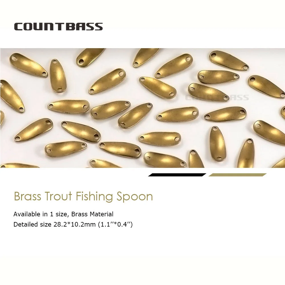 50pcs Brass Micro Salmon Fishing Spoon Blanks Size 3/32oz, Bass