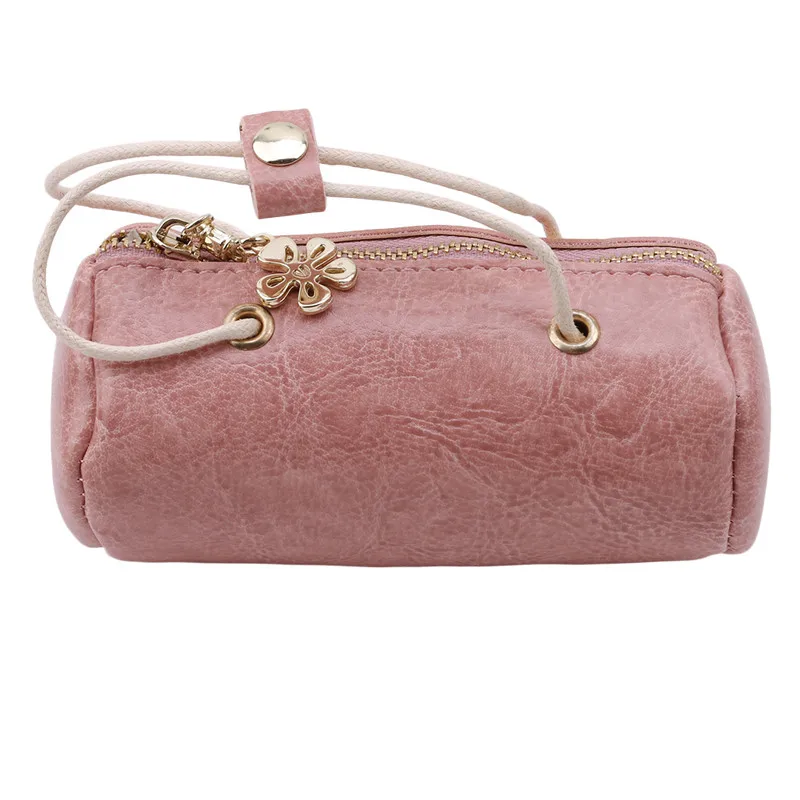 Pink Женские кошельки для монет из искусственной кожи, кошельки, держатель для ключей, сумки для денег, модные сумки на молнии для карт, сумки для ключей, сумки для денег Porte Monnaie Femme - Color: Pink