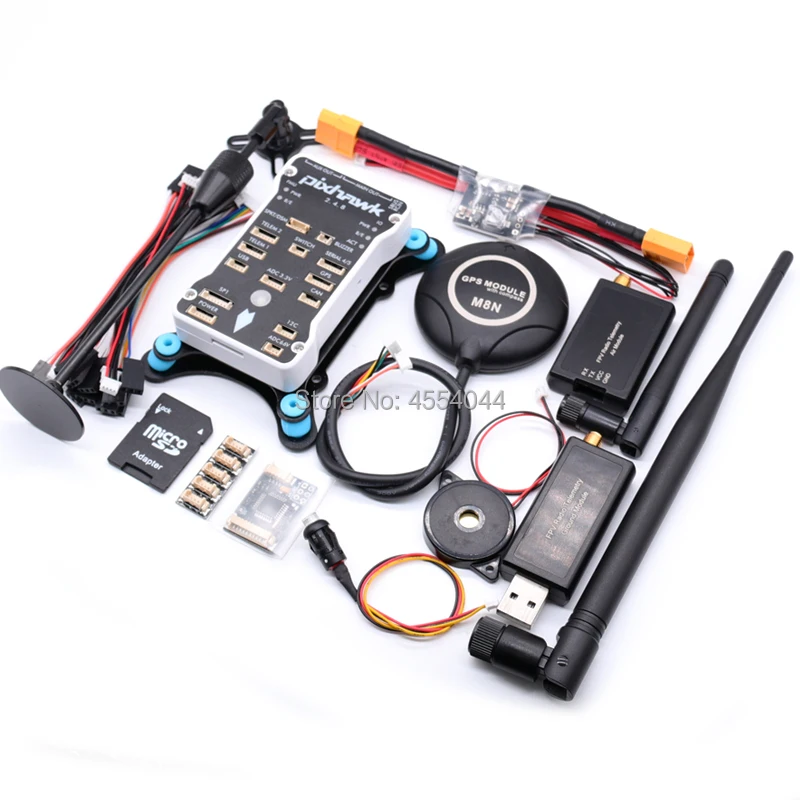 Módulo de Potência Controlador de Vôo + M8n Gps + 433 Xt60 + Suporte Gps + Ppm + I2c + 4g Pixhawk Bit – 915 Mhz Rádio Telemetria sd Px4 Pix 2.4.8 32