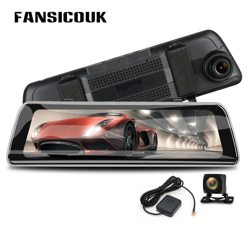 Смарт зеркало заднего вида FANSICOUK Автомобильный видеорегистратор с 10 дюймовым