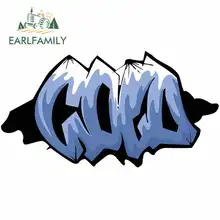 EARLFAMILY 13cm x 9.7cm Cold Graffiti Piece Car Stickers Waterproof Sunscreen Vinyl JDM RV VAN 3D DIY Fine Decal Accessories