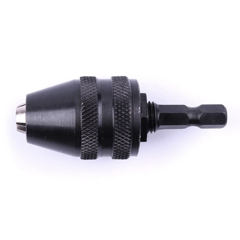 1/4 Shank 0.3-8mm Hex Keyless Drill Chuck Screwdriver Bit Impact Driver Adaptor