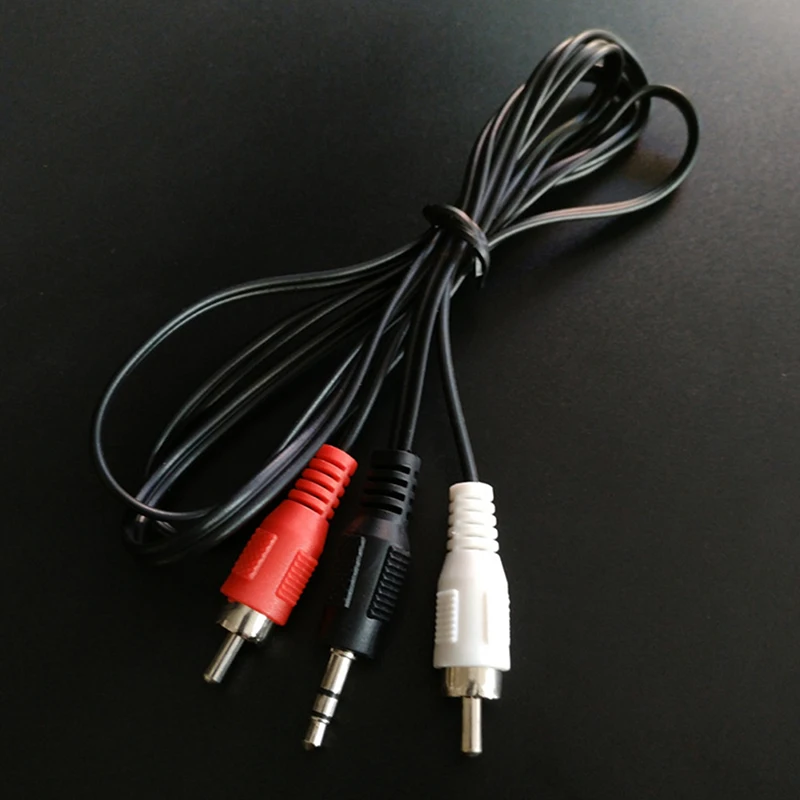 3 9 фута 5 мм штекер Джек двойной 2 RCA мужской кабель стерео ПК аудио сплиттер Aux до