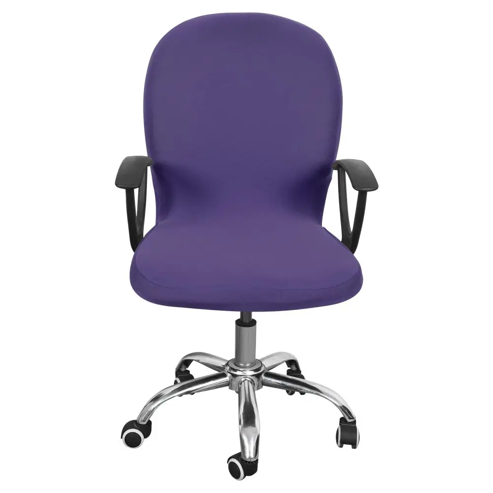 S/M/L вращающийся чехол для стула растягивающийся чехол для Офисного Компьютерного Стола Чехол для стула анти-грязные эластичные чехлы на кресла Сменные чехлы - Цвет: C-purple