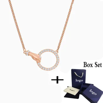 

MINA BEAR 2020 rose gold-plated necklace clavicle double chain fashion modern dark cool simple style necklace luxury jewelry