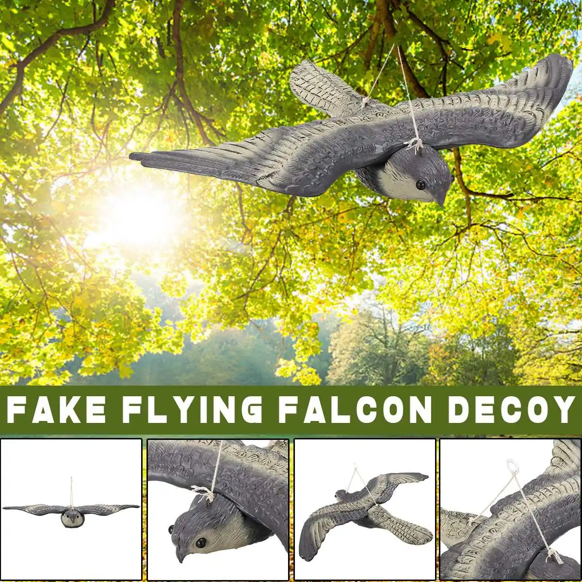 Поддельные летающие Falcon Hawk приманка для охоты на птиц удерживающий Scarer садовый подвесной Декор пластиковый материал открытый сад двора дома