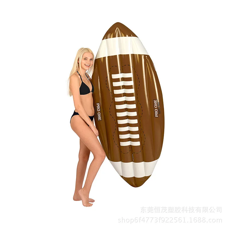 

Manufacturers Profession Production Inflatable Rugby Ball Floating Row PVC Floating-beds Adult Water Swimming Product Ball Float