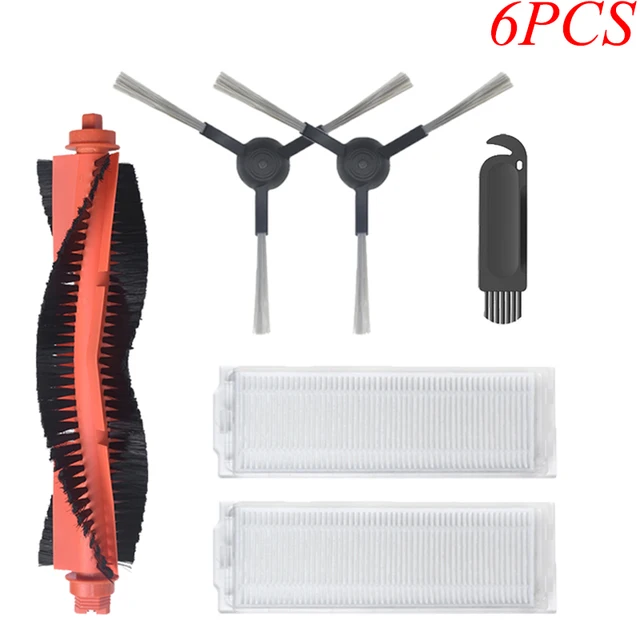 For Xiaomi Mijia Mop Pro STYTJ02YM VIOMI V3 SE V2 PRORobot Vacuum Cleaner Main/Side Brush Hepa Filter home appliance Parts 6PCS