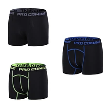 Мужские шорты для фитнеса с эластичной резинкой на талии укороченные компрессионные штаны спортивные брюки для спортзала нижнее белье для бега