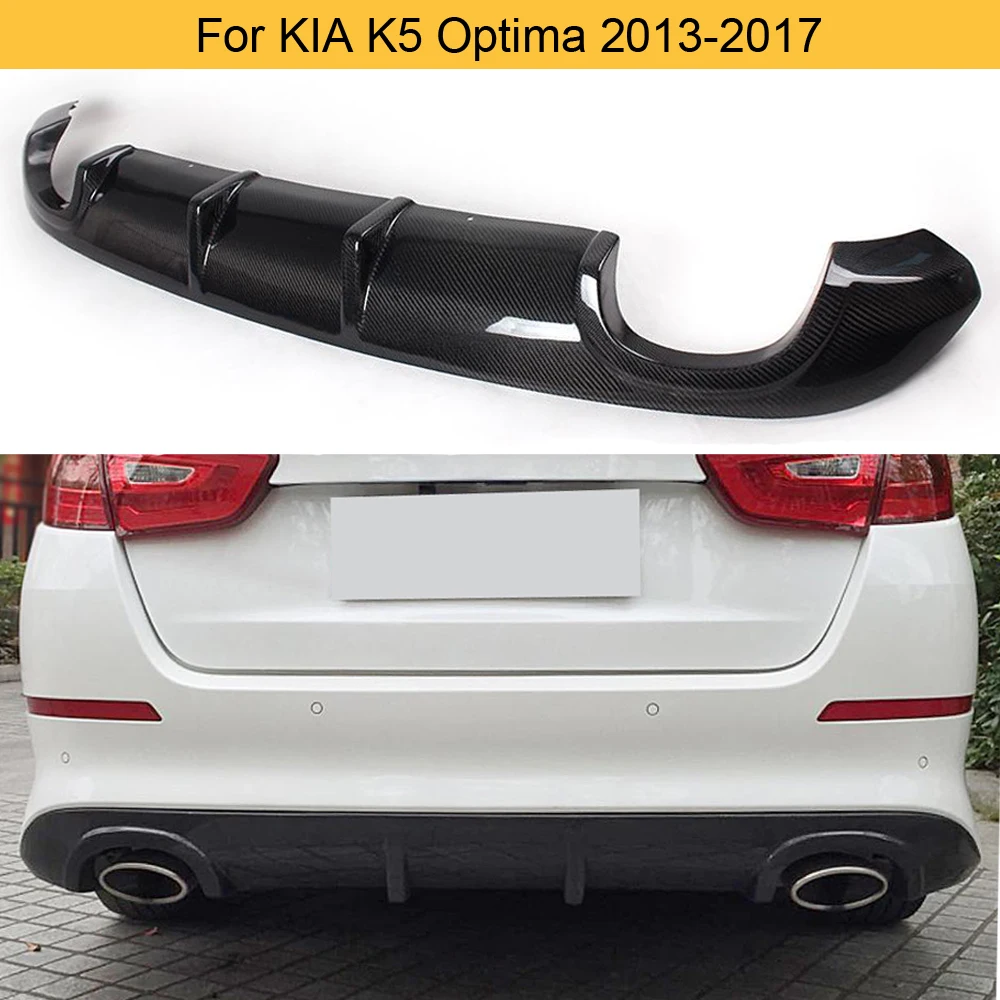 Carbon Fiber Auto Auto Achterbumper Diffuser Lip Spoiler Voor Kia K5 Optima 2013-2017 Rear Diffuser Lip Frp zwart/Carbon Fiber Carbon Fiber Auto Auto Achterbumper Diffuser Lip Spoiler Voor Kia K5 Optima 2013-2017 Rear Diffuser Lip Frp zwart/Carbon Fiber