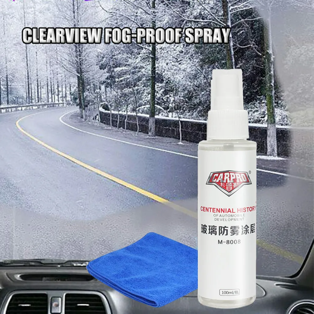 100ML Clear View Fog-Proof Spray Automobile Windshield Mirror Glass Cleaning Agent Safe Easy Clean Car Cleaning Supplies#YL1