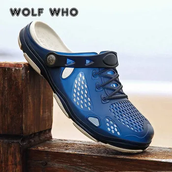 

Sandals Men Outdoor Beach Casual Men's Summer Water Shoes Male Croc Clogs Cheap Platform Sandals Slippers Sandalia Masculina X14