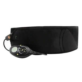 

EMS Electric Vibration USB Charging Detachable Abdomen Massager Adjustable Modes Loss Weight Waist Wrap 3.7V Slimming Belt Black