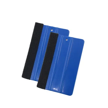 

1PCS Car Vinyl Film wrapping tools Blue Scraper squeegee with felt edge size 12.5cm*8cm Car Styling Stickers Accessories