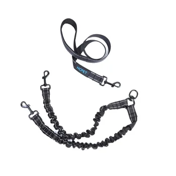 

Pet Dog Walking Leash Double Traction Rope Double Head Anti Twining One Tow Two Nylon Reflective Buffer Pet Double Head Rope