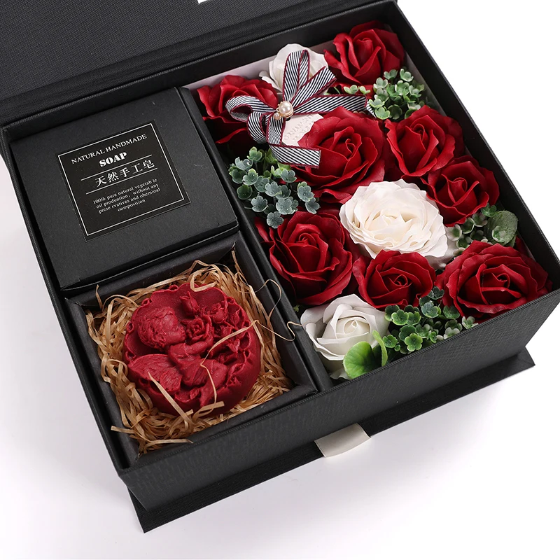 Горячая День Святого Валентина подарок на день рождения мыло с запахом розы подарок премиум класса набор оптом Прямая поставка