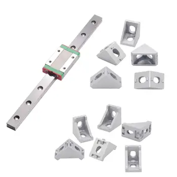 

linear guide set MGN15 MGN15H-L-700mm + MGN15H carriage with 2020 coner bracket 2028 bracket aluminum bracket set