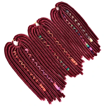 

12inch Faux Locs Crochet Braids Hair Soft Crochet Dreadlocks Hair With ColorLine Synthetic Braiding Hair Extension