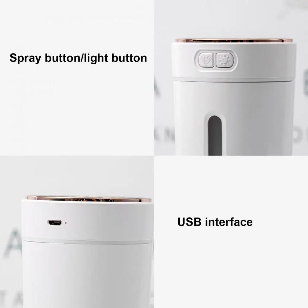 Portable Air Humidifier Colorful Ambient Light USB Mute Car Electrical Appliances Car Humidifier Fragrance Diffuser for Vehicle