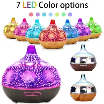 

Aroma Diffuser Air Humidifier Aromatherapy Diffuser Remote Control 3D Glass 400ml Portable Exquisite Fashion Mist Maker Car