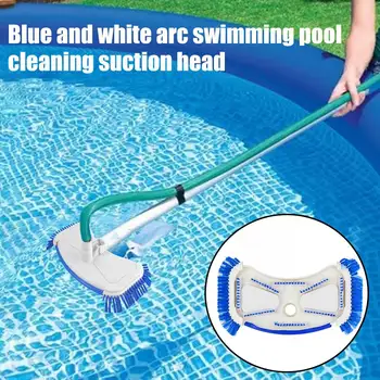 

With Side Bristles Pond Vacuum Head Portable Scrub Cleaning Flexible Swimming Pool Hose Connection EZ Clip Handle Removable