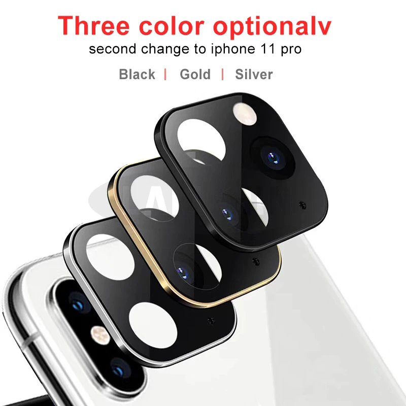 Защитный чехол для объектива камеры iPhone 11 Pro Max из титанового сплава наклейка на