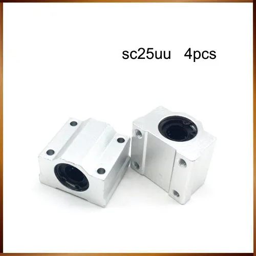 4pcs SC25UU Scs25uu Linear Motion Ball Bearings Cnc Parts Slide Block Bushing For 25mm Shaft Guide Rail CNC | Обустройство дома