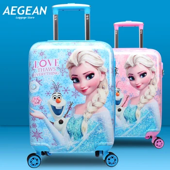

16"18"20 inch Cartoon luggage kids School suitcase girls Carry on