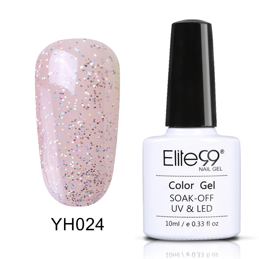 YH024 Elite99 10 мл Блестящий УФ-гель для ногтей Platinum Soak Off Nail Art Маникюр гели для ногтей гибридные Лаки гель лак для ногтей набор - Цвет: YH024