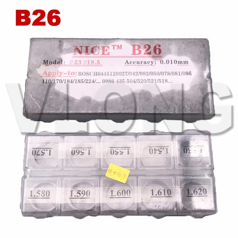 

50pcs/Lot B26 Common Rail Injector Adjusting Washers Shims Gasket Repair Kits