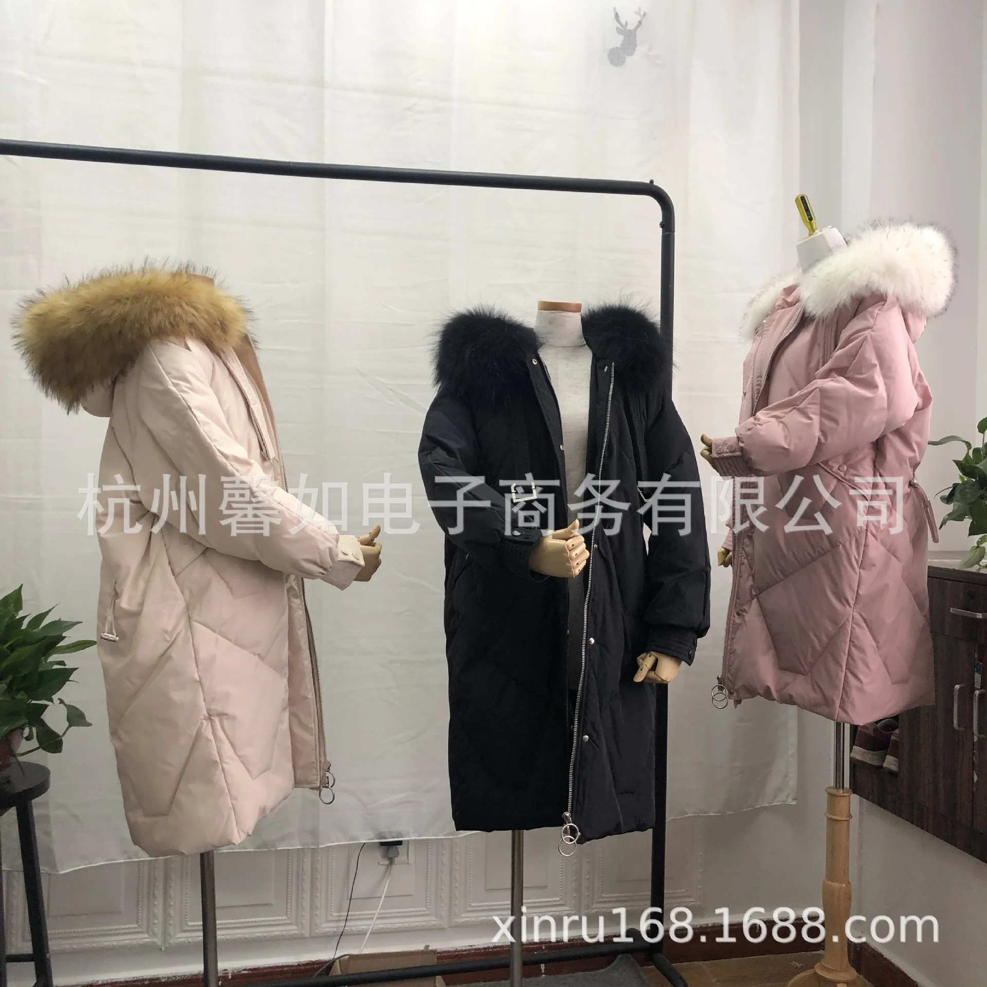 Зимний стиль Южная Корея Dongdaemun ультра большой меховой воротник женский полумесяц-длина пуховик женский