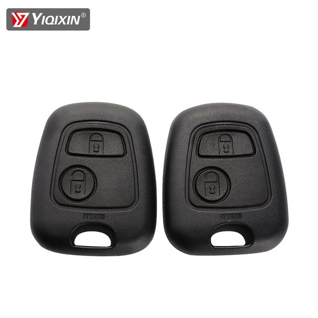 Porte-clés télécommande 2 boutons, boîtier de clé vide, couvercle de clé  télécommande, boîtier de remplacement pour Peugeot 206 - AliExpress