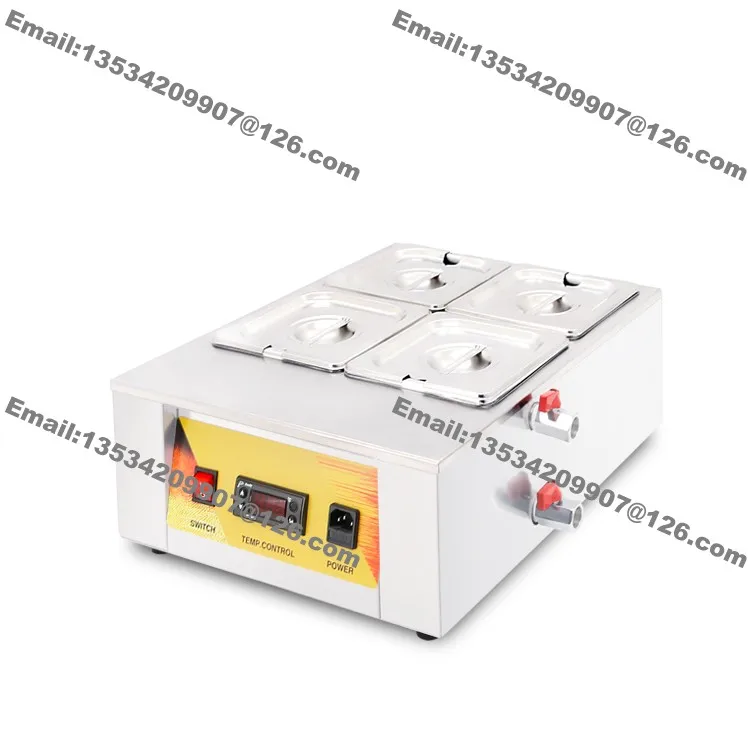 Heavy Duty 110 В 220 Электрический 4 Пан Bain Marie темперирующей плавильная печь теплой водой тепловая машина