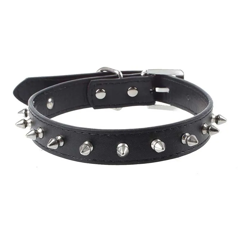 

PU studs Rivet Collar for dog, cat pet black L