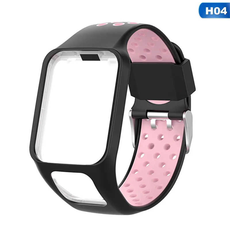 Сменный силиконовый ремешок для TomTom Runner 2/3 Spark/3 дышащая повязка спортивные Смарт-часы аксессуары - Цвет: CEA6070H04