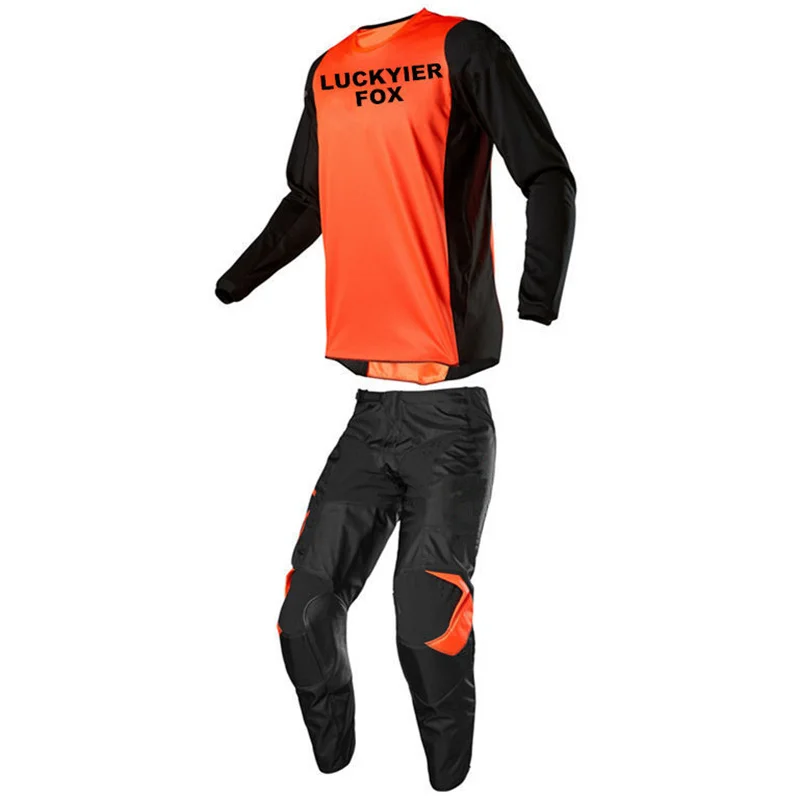 LUCKYIER FOX костюм для мотокросса 180 комплект передач Джерси брюки комбо Dirt Bike ATV MX одежда для внедорожных гонок