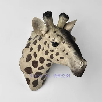 

Creative Simulated animal giraffe head Wall decoration Modern home Wall pendant 3D stereoscopic Animal head accessories