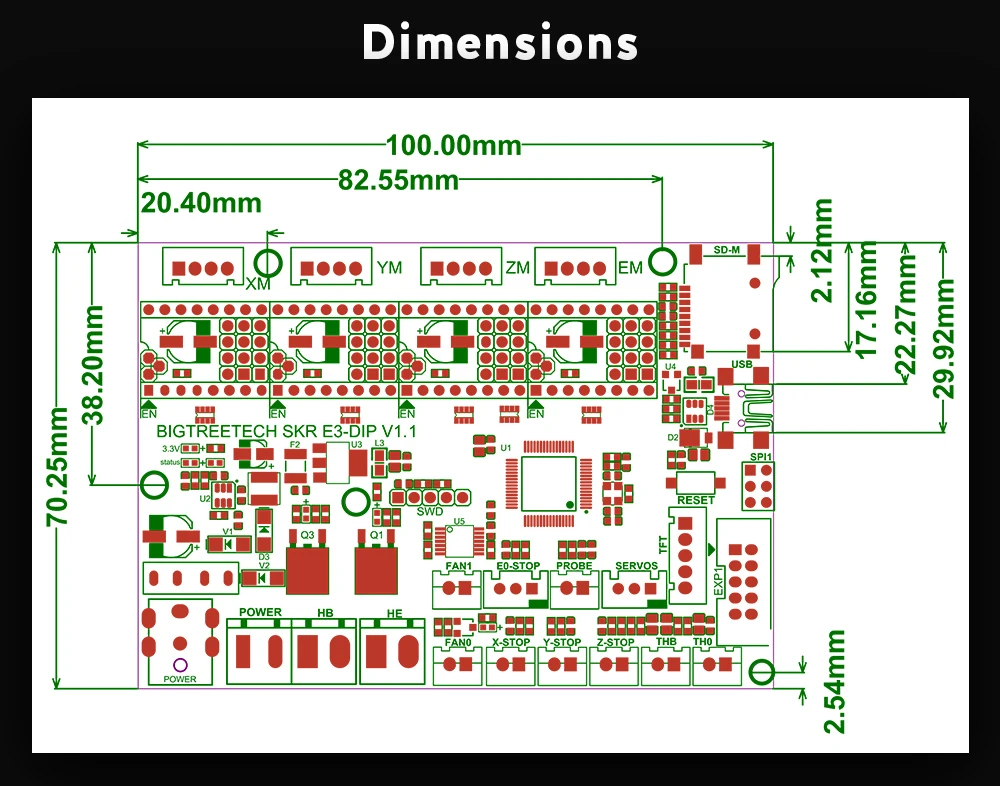 BIGTREETECH SKR E3 DIP V1.1 32 бит материнская плата с TMC2208 TMC2130 SPI VS MKS Gen L обновление для Ender 3/5 Pro 3D-принтер