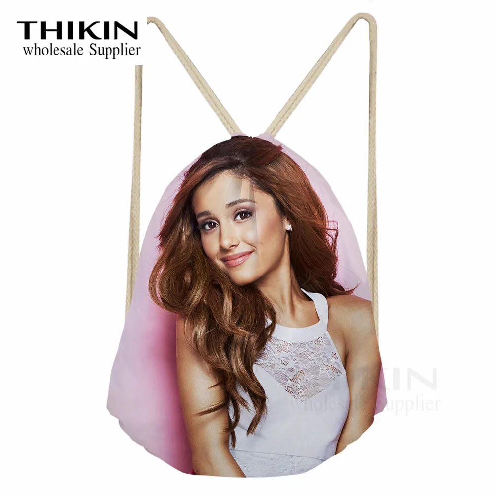 as picture THIKIN женские сумки на шнурке, супер сексуальные сумки с принтом Ariana Grande, карманные сумки на плечо для девочек, Harajuku, дорожная посылка для хранения - Цвет: as picture