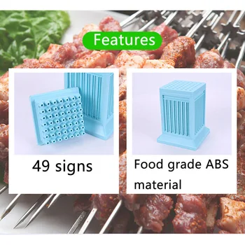 

49 Holes Meat Skewer Kebab Maker Box Machine Beef Meat Maker Grill Barbecue Kitchen Accessories BBQ Tools