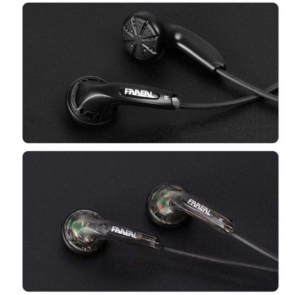 FAAEAL Iris Ancestor 32 ohm In Ear Flat Head Earbuds HiFi Super Bass Earphone 3.5mm Wired Headphones For Xiaomi Smartphones PC