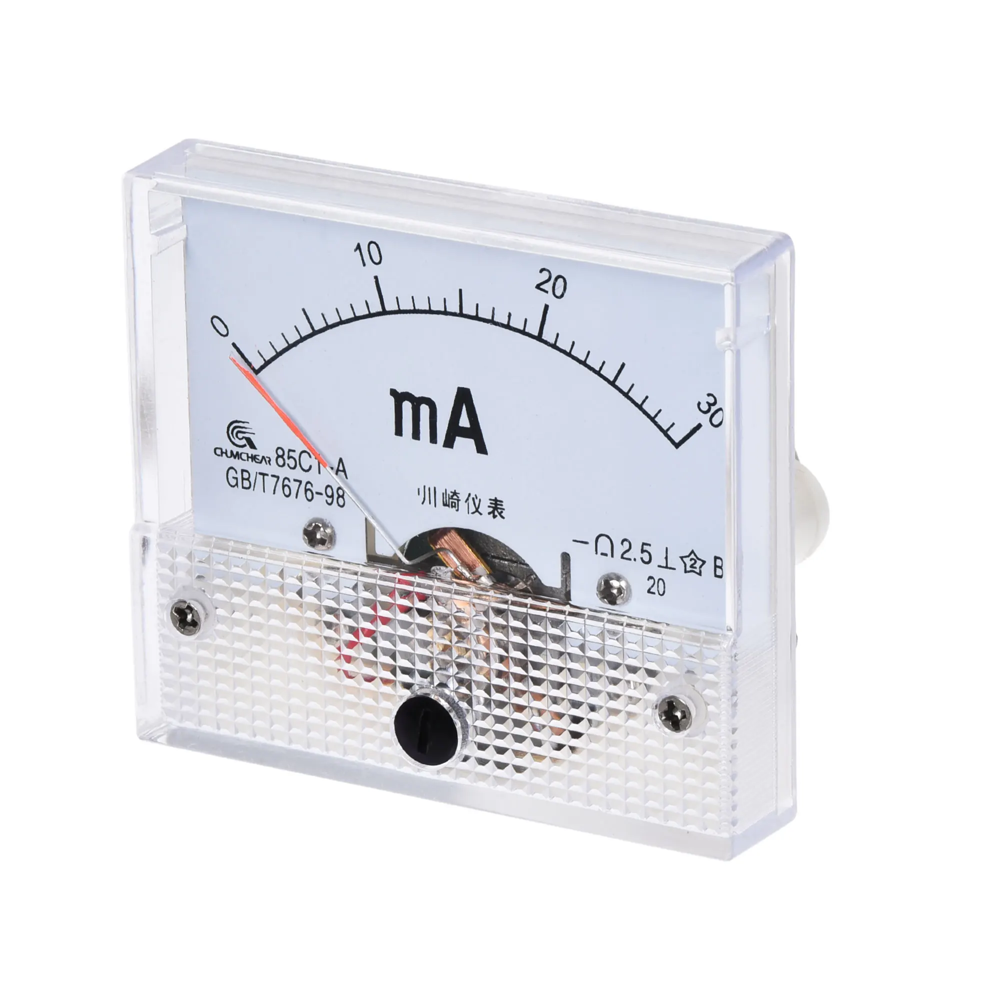 Uxcell Analog Current Panel Meter, DC 0-30mA Class 2.5 Ammeter Ampere Tester Gauge for Circuit Testing, White 85c1 dc analog ammeter panel size56 64mm 1a2a3a5a10a15a20a30a 75mv 50a 75mv etc factory direct selling complete specifications