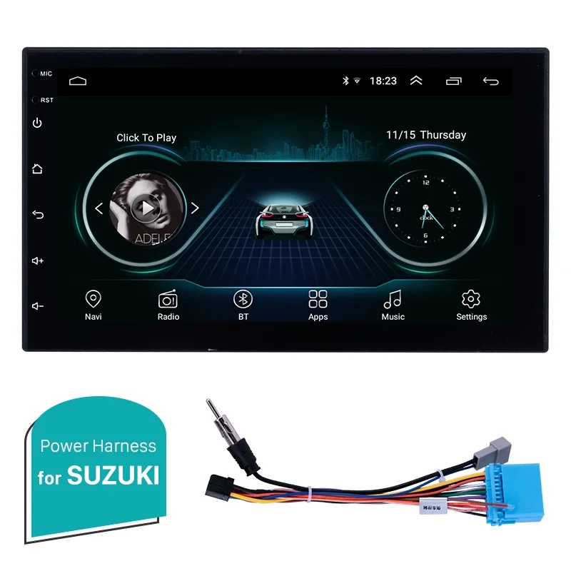 Seicane Android 8,1 " 2Din автомобильный Радио Wifi Bluetooth четырехъядерный мультимедийный плеер для TOYOTA Nissan Kia RAV4 FJ CRUISER ALPHARD - Цвет: for Suzuki cable