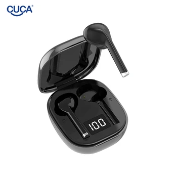 

CUCA TW11 Bluetooth 5.0 Earphones LED Battery Display TWS Wireless Headphone Stereo Sports Headsets with HD Microphone